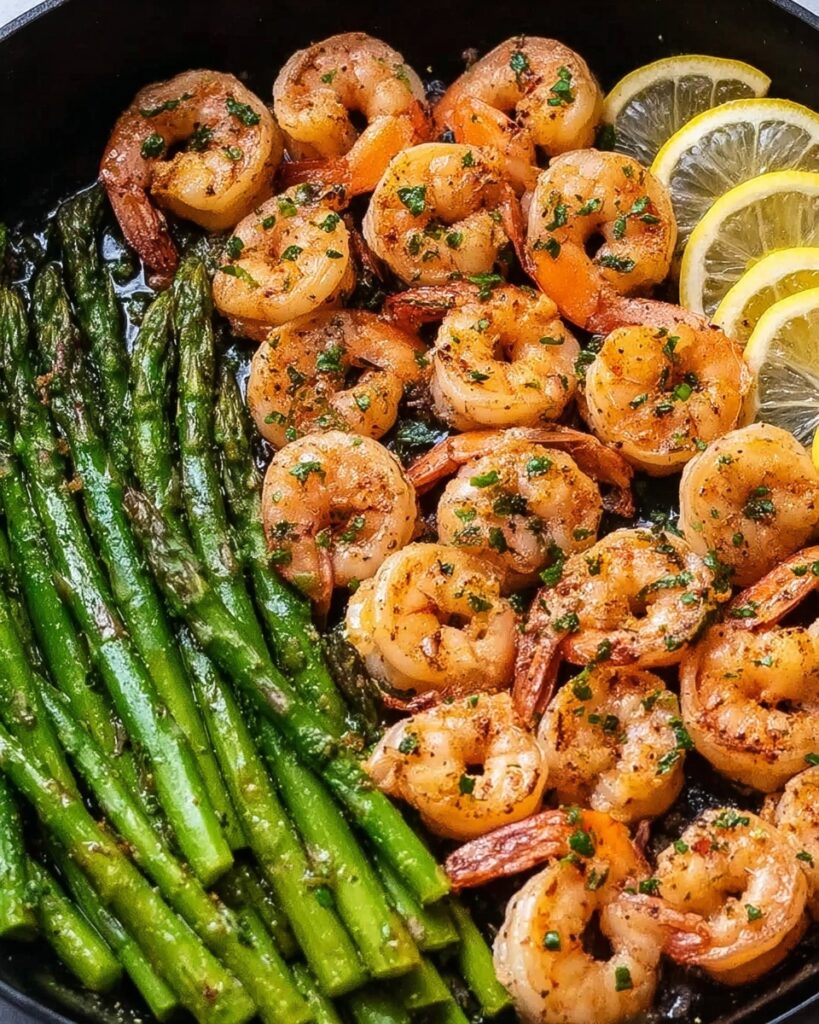 Lemon Garlic Shrimp and Asparagus (20-Minute) Recipe