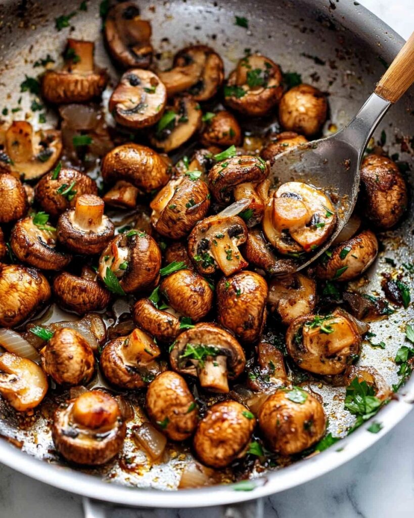 Creamy Garlic Butter Mushrooms Recipe