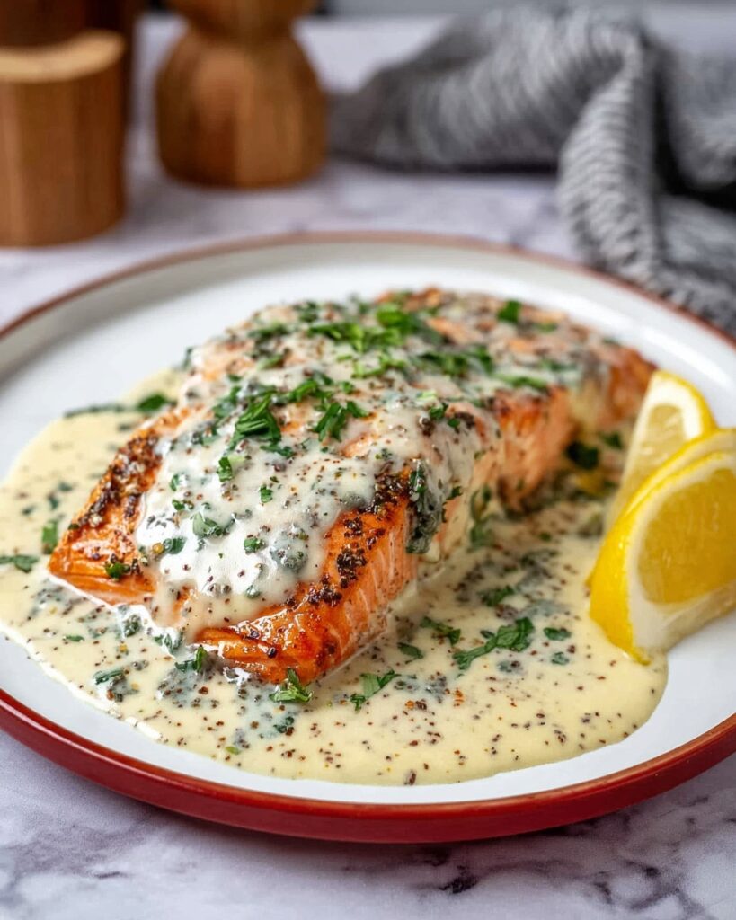 Salmon with Lemon Cream Sauce Recipe