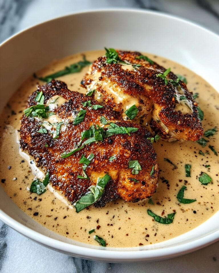 Crispy Parmesan Chicken with Rich Garlic Cream Sauce Recipe