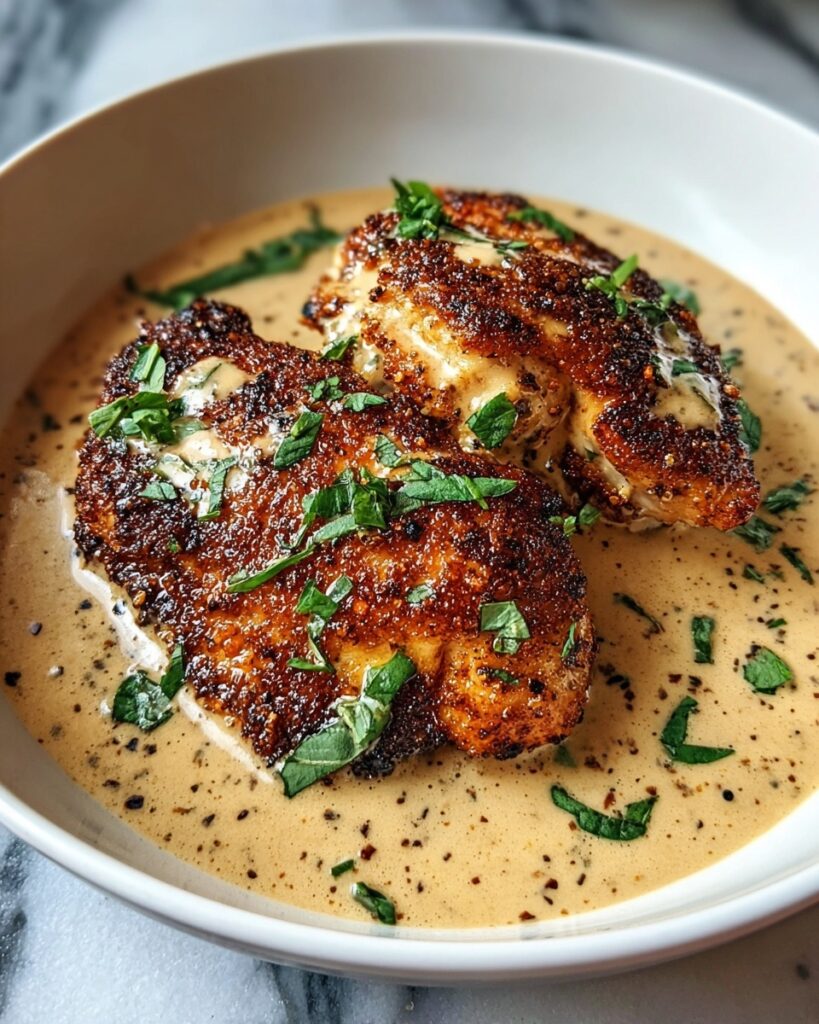 Crispy Parmesan Chicken with Rich Garlic Cream Sauce Recipe