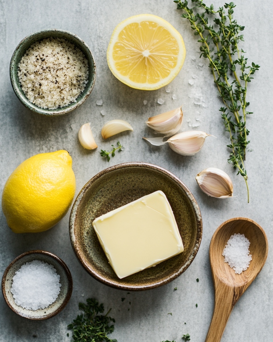A white bowl filled with a yellowish oil dressing that has tiny bits of chopped herbs and garlic floating inside it. A silver spoon holds a portion of the dressing showing a texture of finely minced garlic and herbs. Around the bowl on a white marbled surface are garlic cloves, a lemon slice, a small bowl of chopped green herbs, and some parsley leaves scattered nearby. The colors are mostly yellow, green, and white with a bright and fresh look. photo taken with an iphone --ar 4:5 --v 7