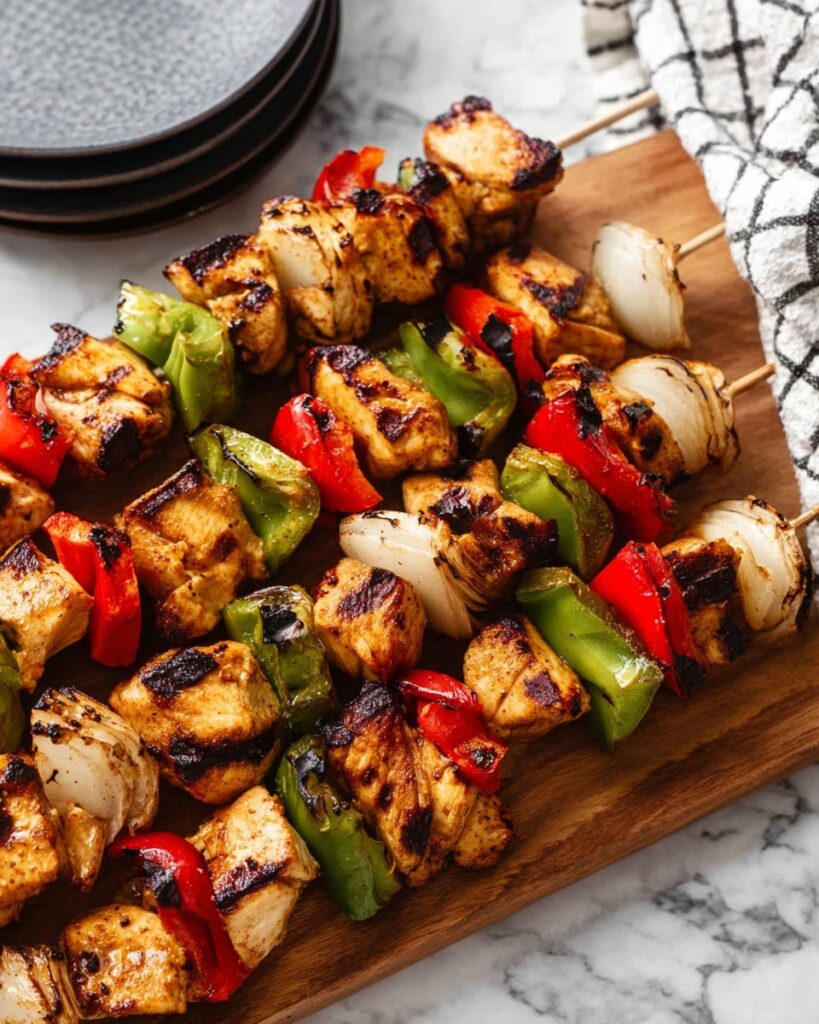 Juicy Chicken Kabobs with Colorful Veggies and Tasty Marinade Recipe