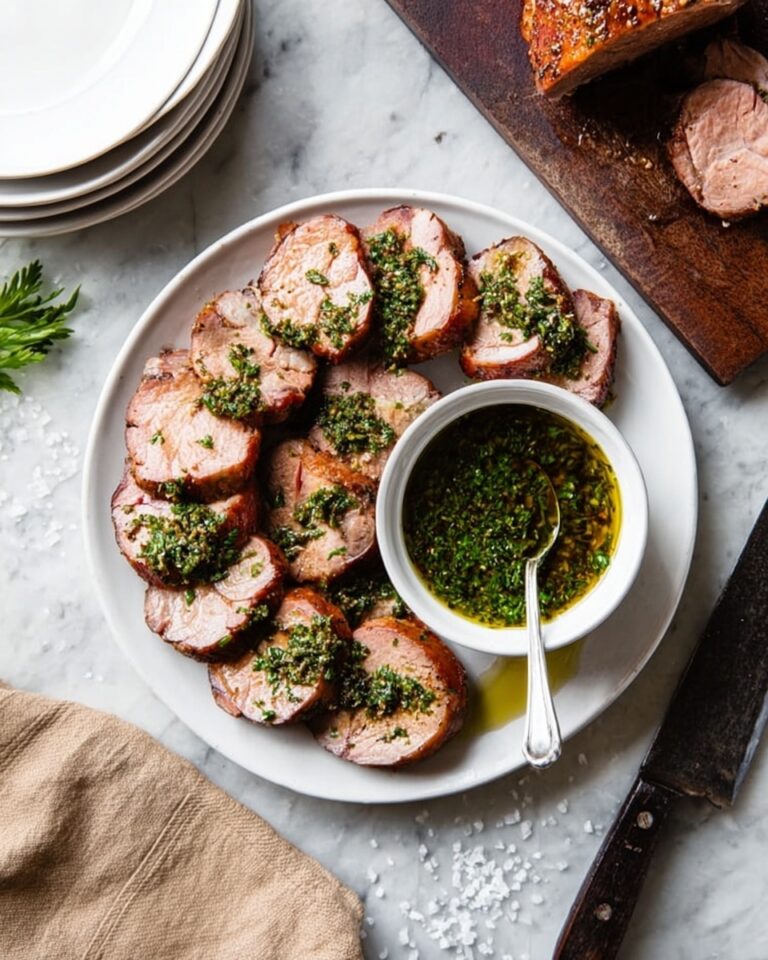 Grilled Pork Tenderloin with Easy Herb Sauce Recipe