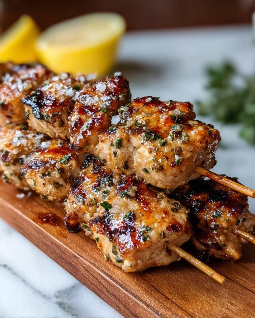 Zesty Lemon Pepper Chicken Skewers Recipe